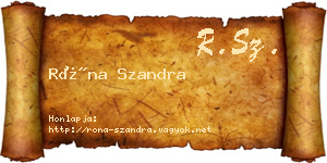 Róna Szandra névjegykártya